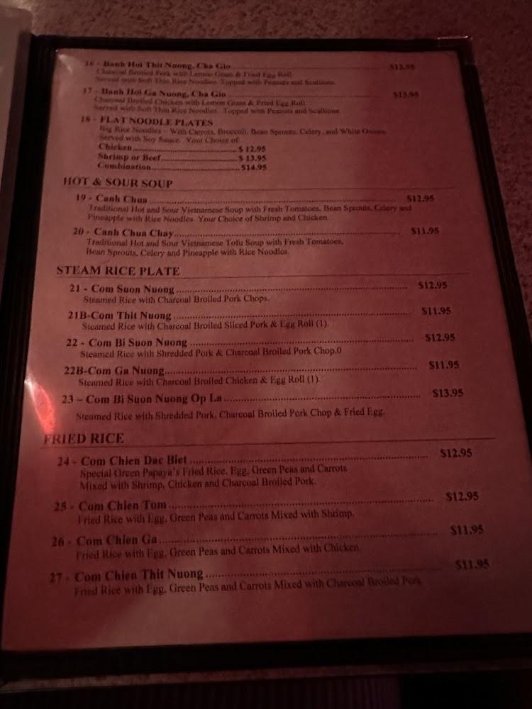 Green Papaya on Hwy 271 S Menu image 4